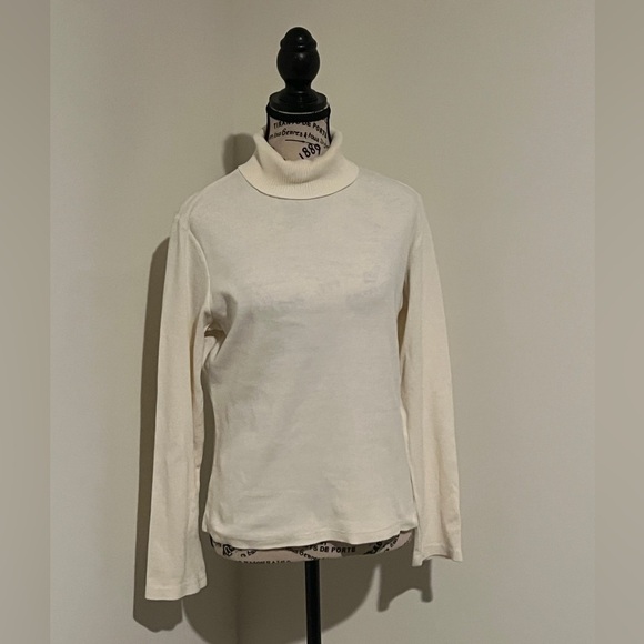 Rafaella Women’s Ivory Turtleneck Sweater, Large - Picture 1 of 3